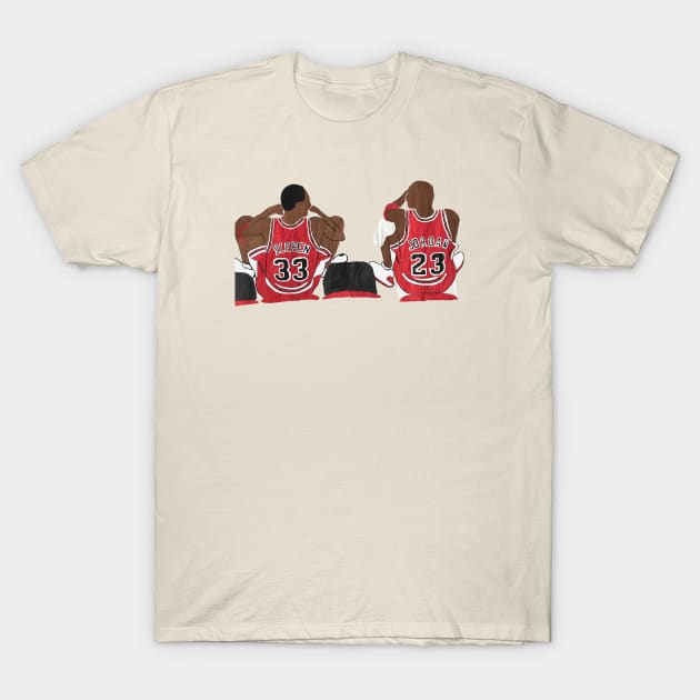 Jordan And Pippen T-Shirt by  finitojuarez